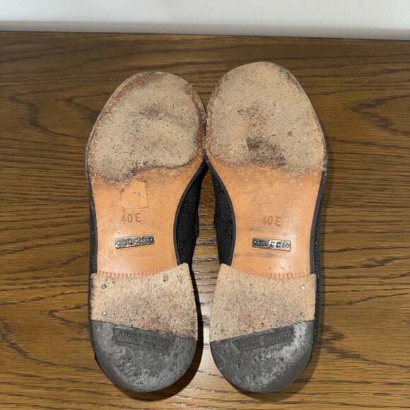 GUCCI GG Denim Vintage Horsebit Loafers Dark Grey 40E - Picture 4 of 7